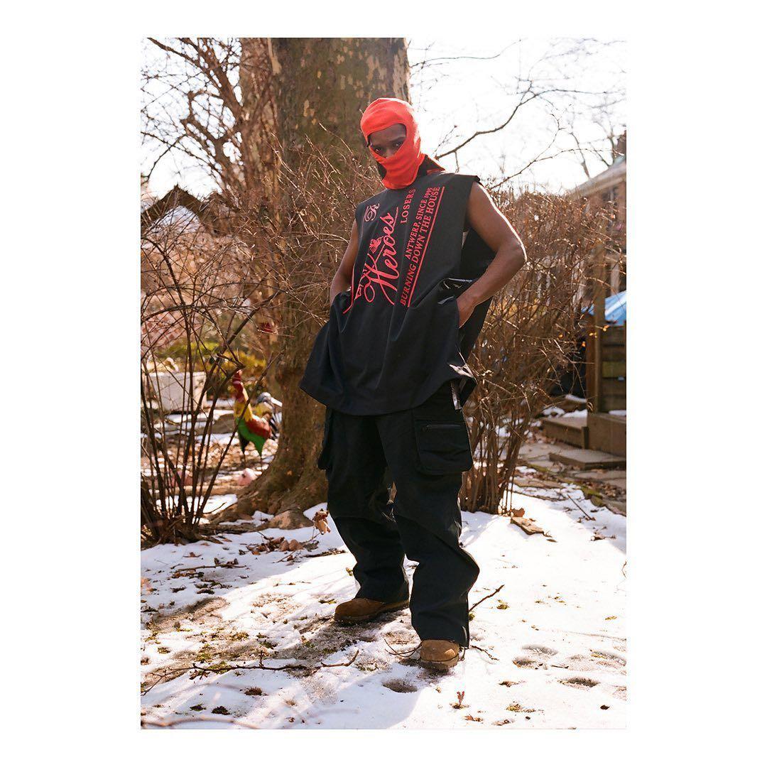 RAF SIMONS × TEMPLA 2019AWプリントノースリーブトップス