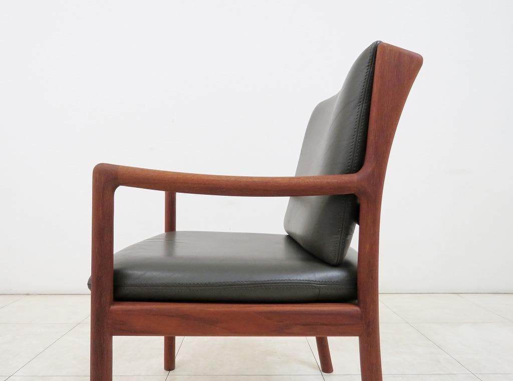 hj様 日田工芸 ヴィンテージ チーク無垢材×本革 アームチェア ダイニング ②