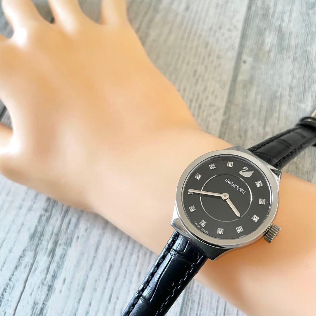 【電池交換済】Swarovski スワロフスキー 時計 シルバー 12P