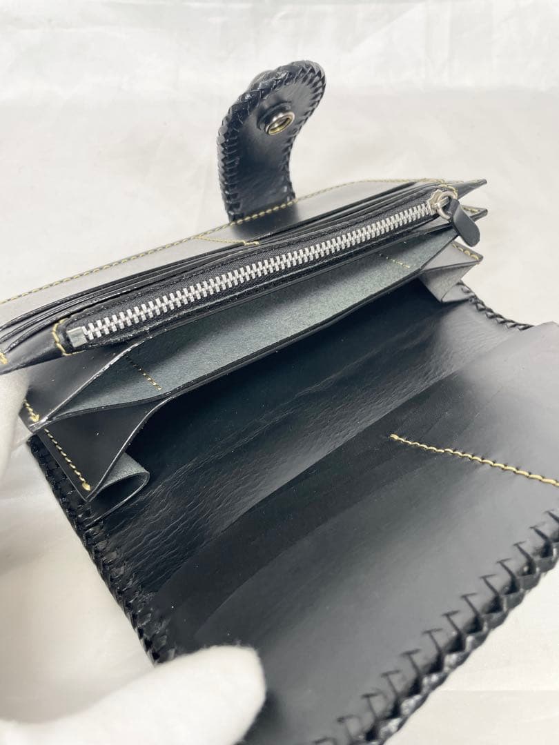 TSTSTS 財布 レザー カービング 黒 ライダース バイカーズ