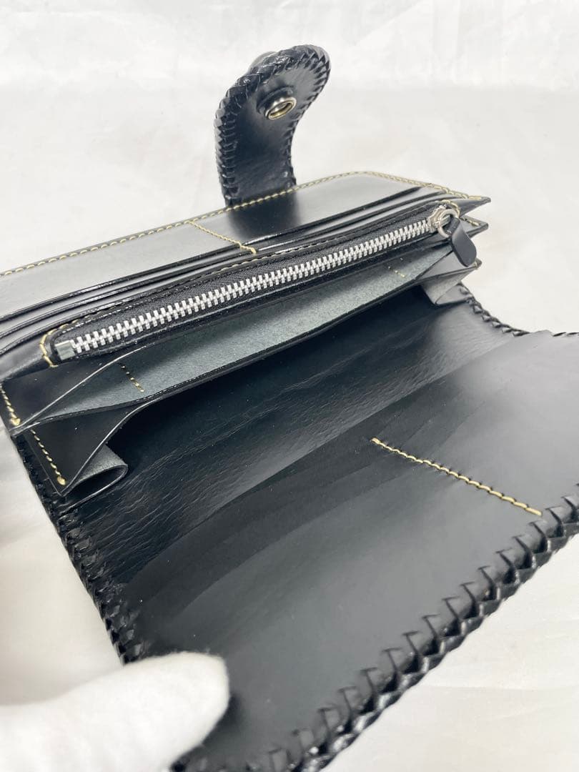 TSTSTS 財布 レザー カービング 黒 ライダース バイカーズ