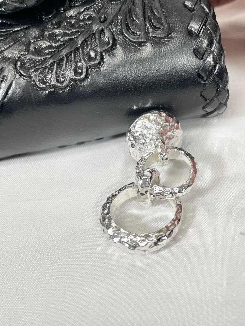 TSTSTS 財布 レザー カービング 黒 ライダース バイカーズ