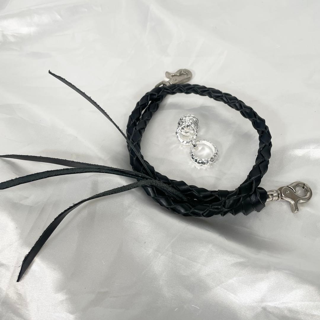 TSTSTS 財布 レザー カービング 黒 ライダース バイカーズ