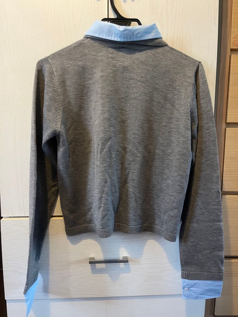 eimy istoire ダブルカラーデザインニット　エイミー