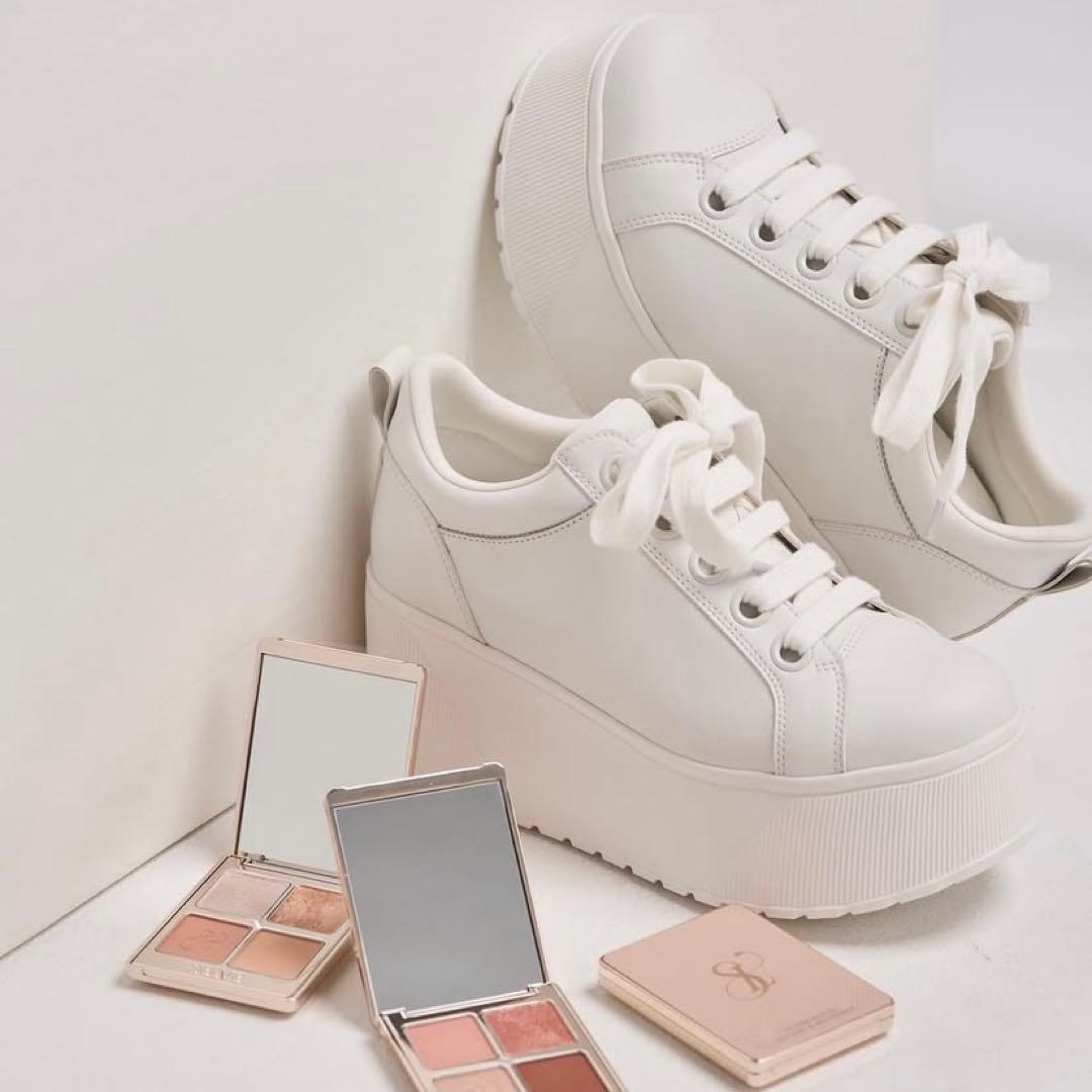 【新品】鈴木亜美さんプロデュース プラットフォーム 厚底 ホワイト Lサイズ