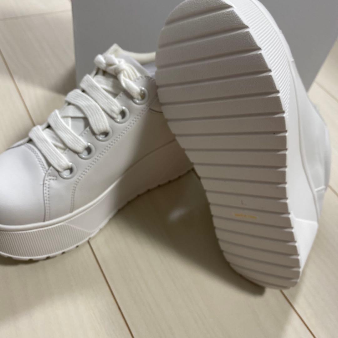 【新品】鈴木亜美さんプロデュース プラットフォーム 厚底 ホワイト Lサイズ