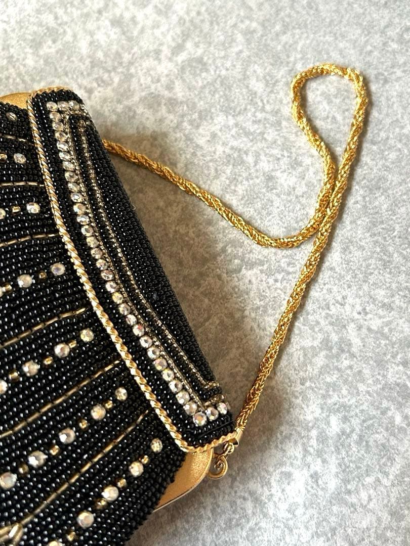 【美品・希少】Lumy はしもと　ビーズ装飾 ビーズバッグ　ヴィンテージ