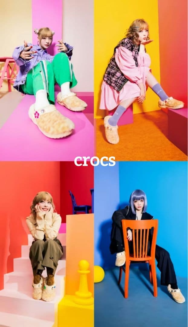 【新品未使用タグ付き】 crocs きゃりーぱみゅぱみゅ ファーサンダル 26
