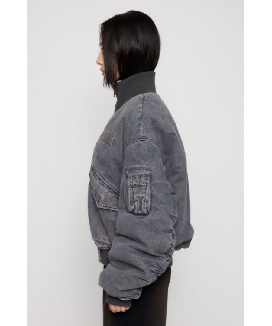 laguagem グレー デニム ボンバージャケット