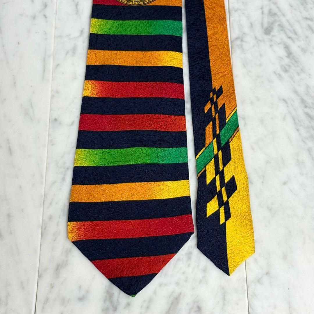 VERSACネクタイ マルチカラー メデューサ柄 総柄