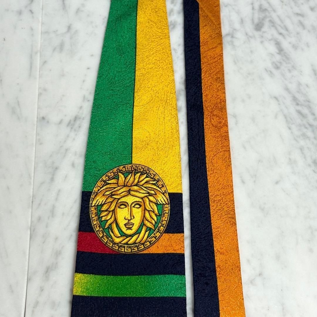 VERSACネクタイ マルチカラー メデューサ柄 総柄