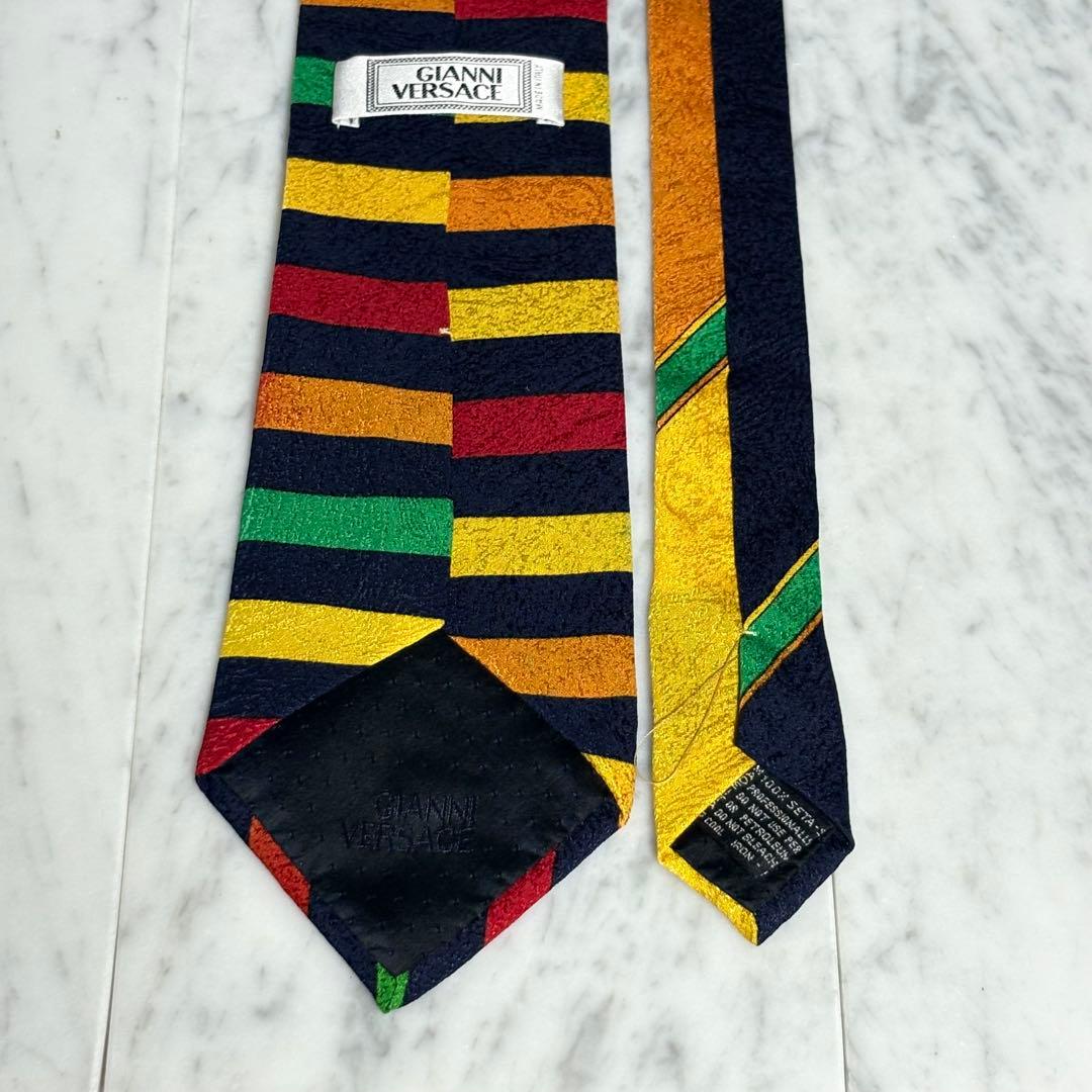 VERSACネクタイ マルチカラー メデューサ柄 総柄