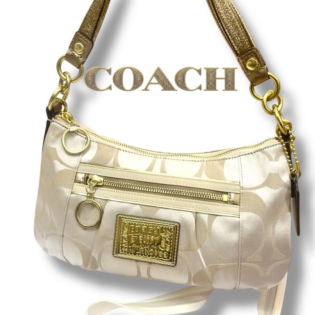 【極美品】COACH ポピー ショルダーバッグ ワンショルダー シグネチャー