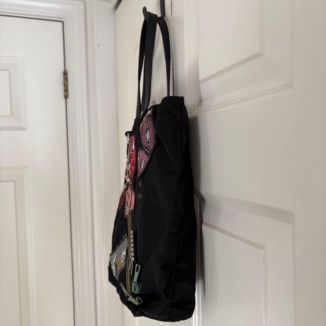 PRADA アート風トートバッグ 黒