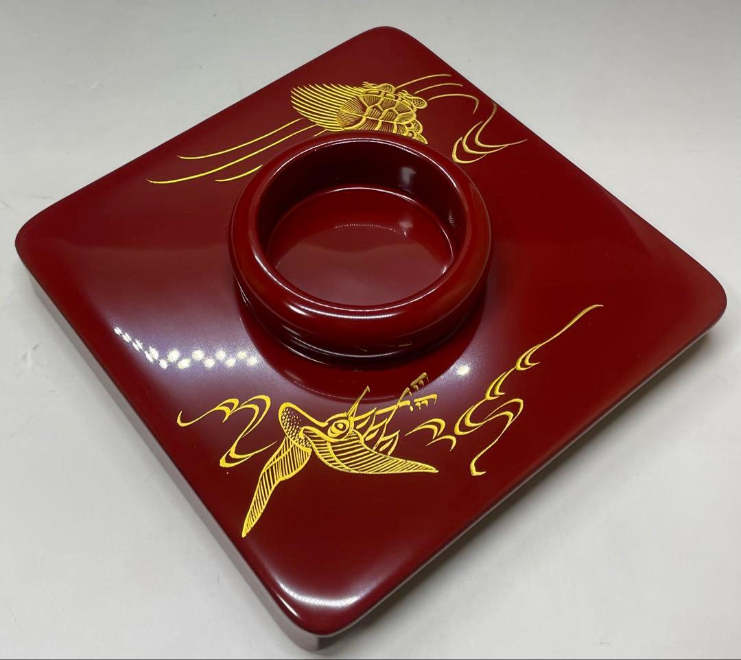 輪島塗　お屠蘇セット　高級　木製　布張 　y3103