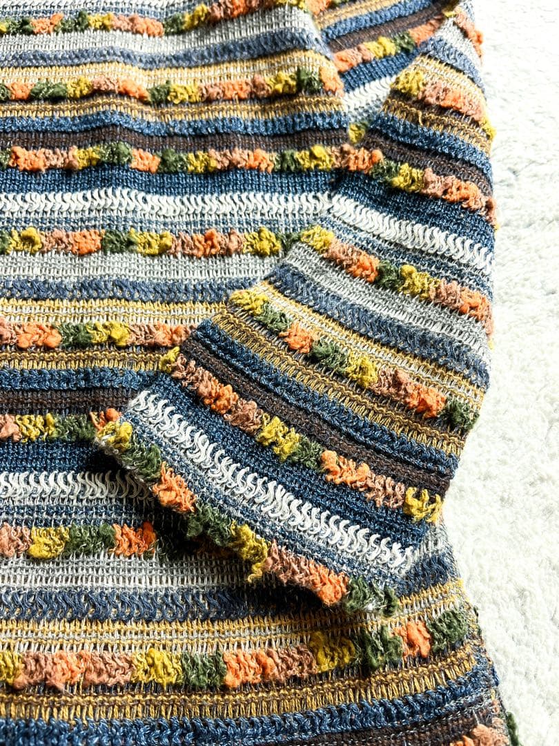 【45R】45rpm ジャガードニット ラッセルフラワーTシャツ