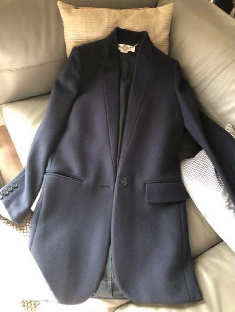 ステラマッカートニー チェスターコート 34 ネイビー