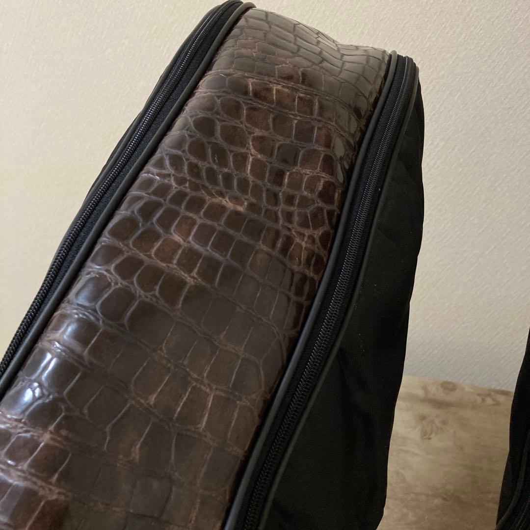 ブルガリ　ゴルフ　キャディバッグ　ヴィンテージ 旧ロゴ×刺繍　希少　クロコ型押