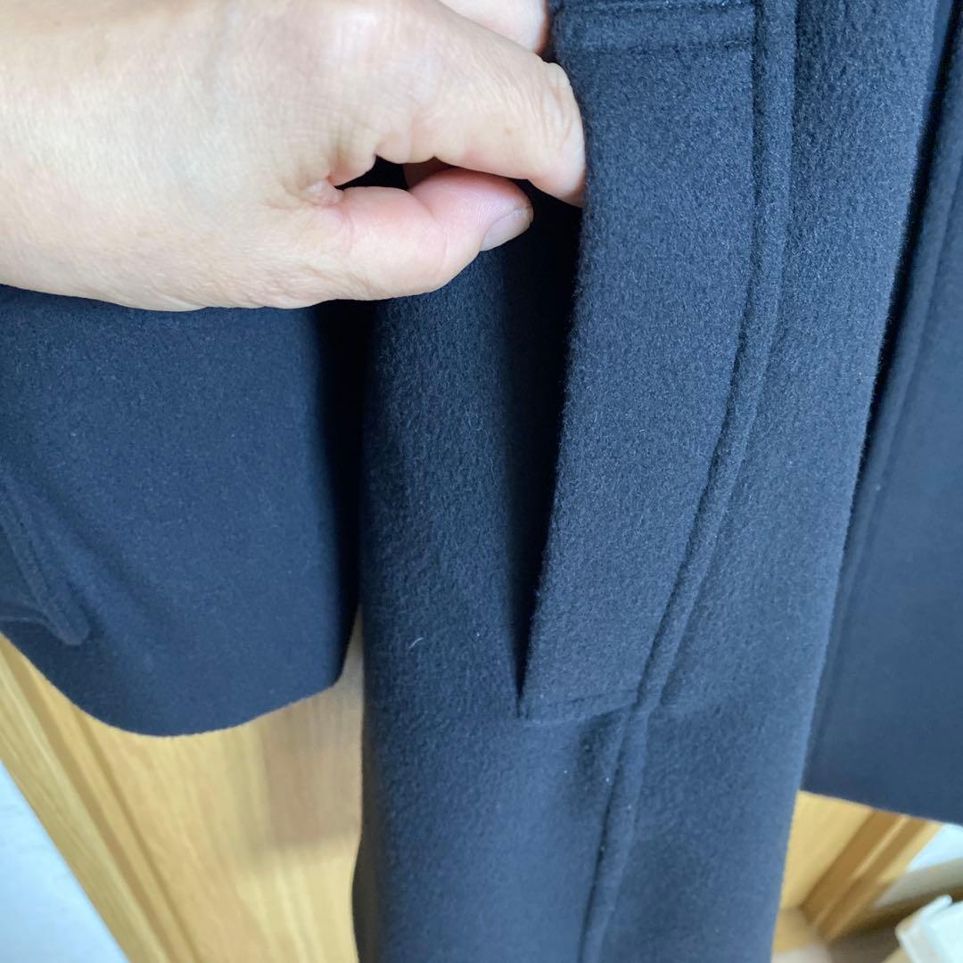 セルフォード　スタンドカラーネイビーチェスターコート38