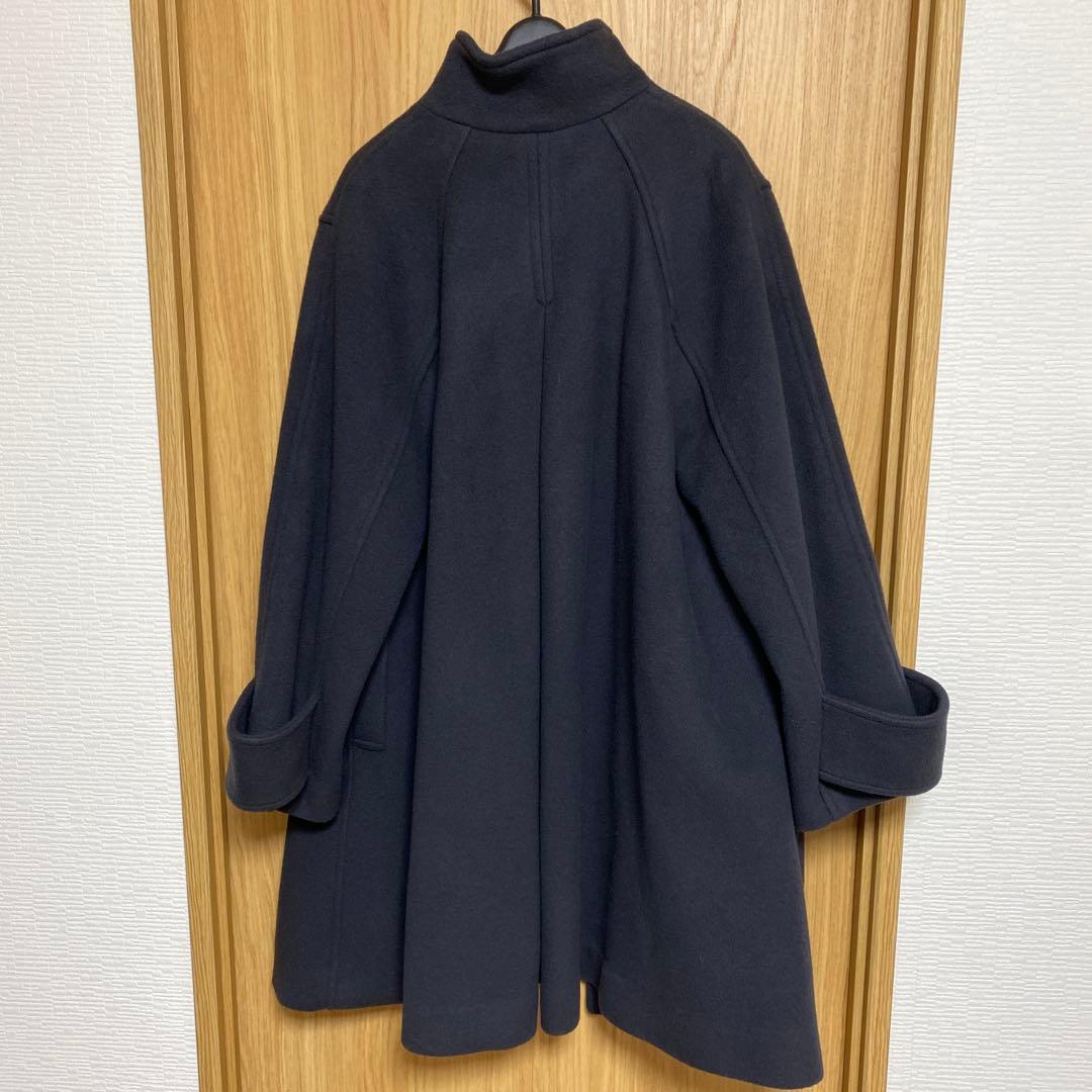 セルフォード　スタンドカラーネイビーチェスターコート38