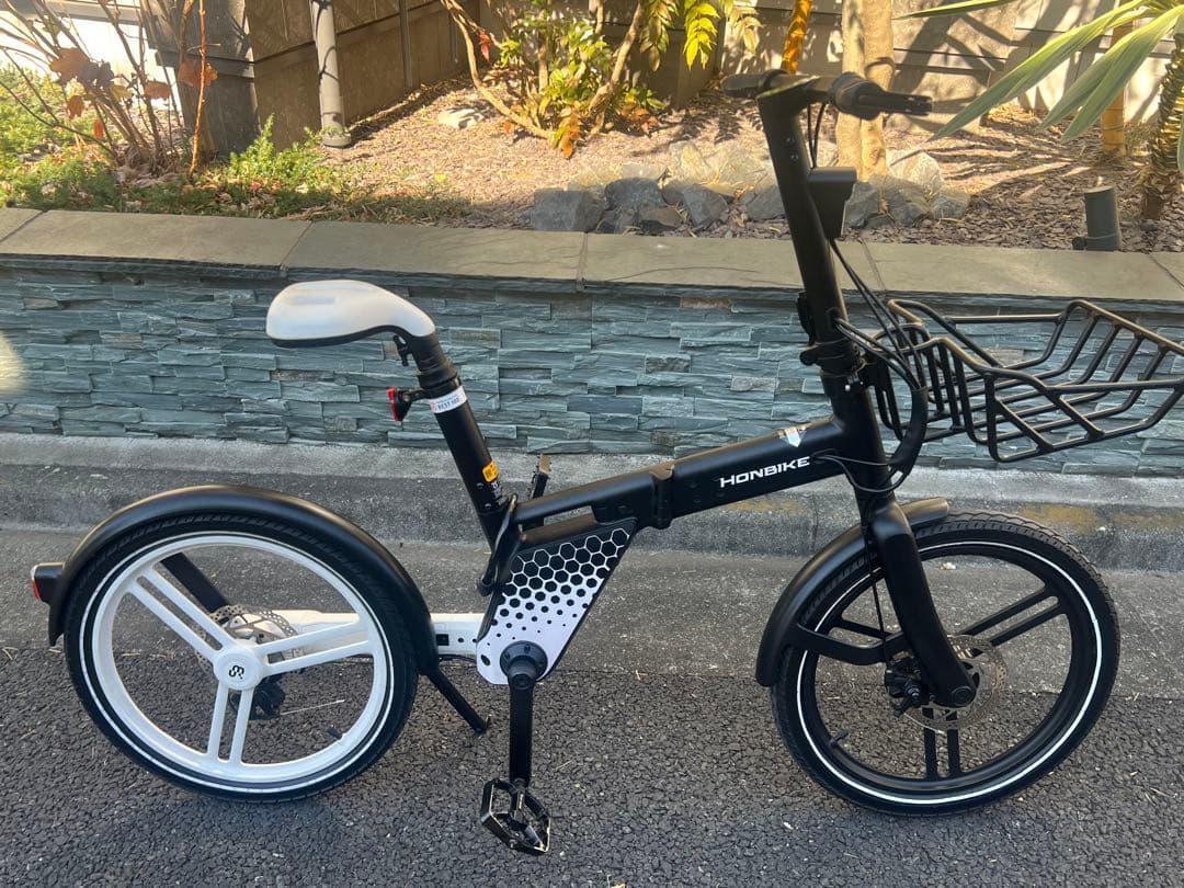 走行167キロ美品HONBIKE 電動アシスト自転車 前カゴ付