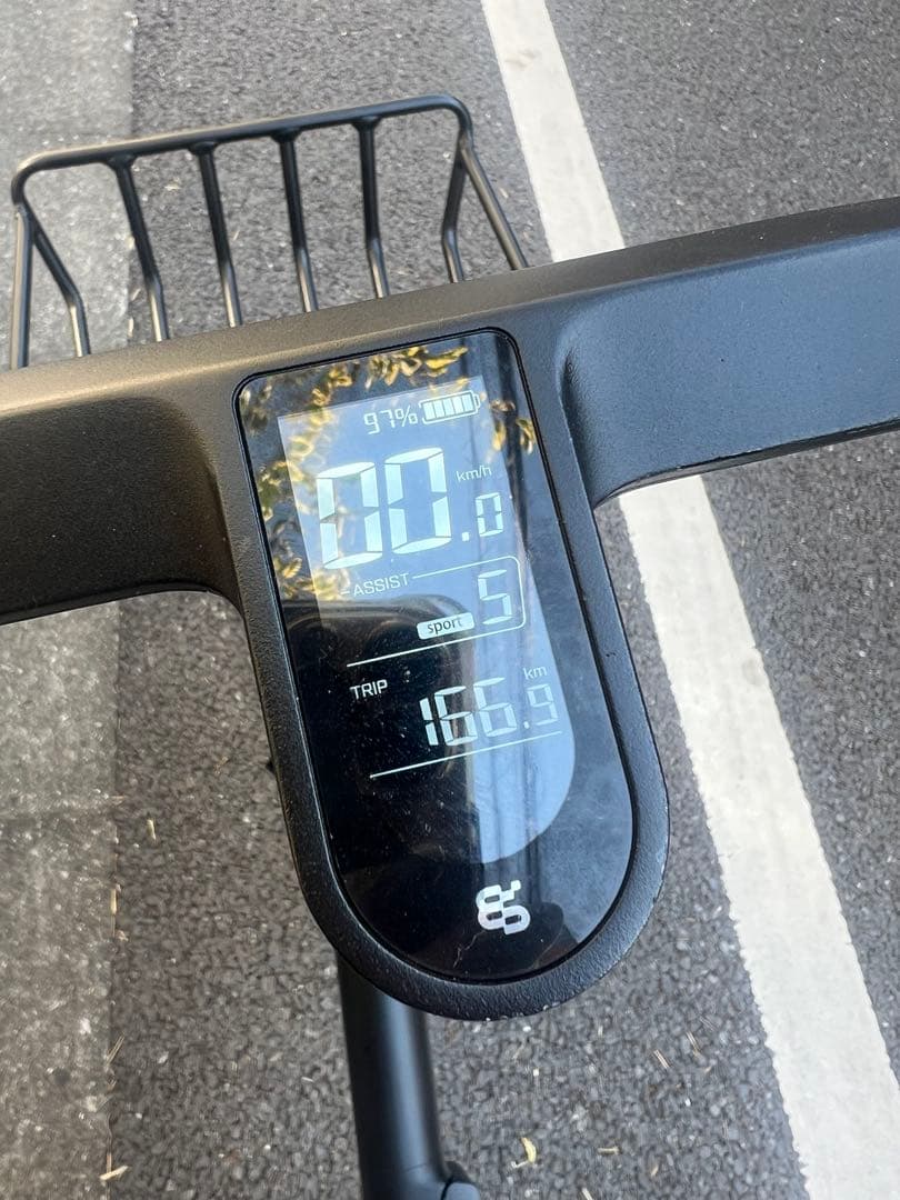 走行167キロ美品HONBIKE 電動アシスト自転車 前カゴ付