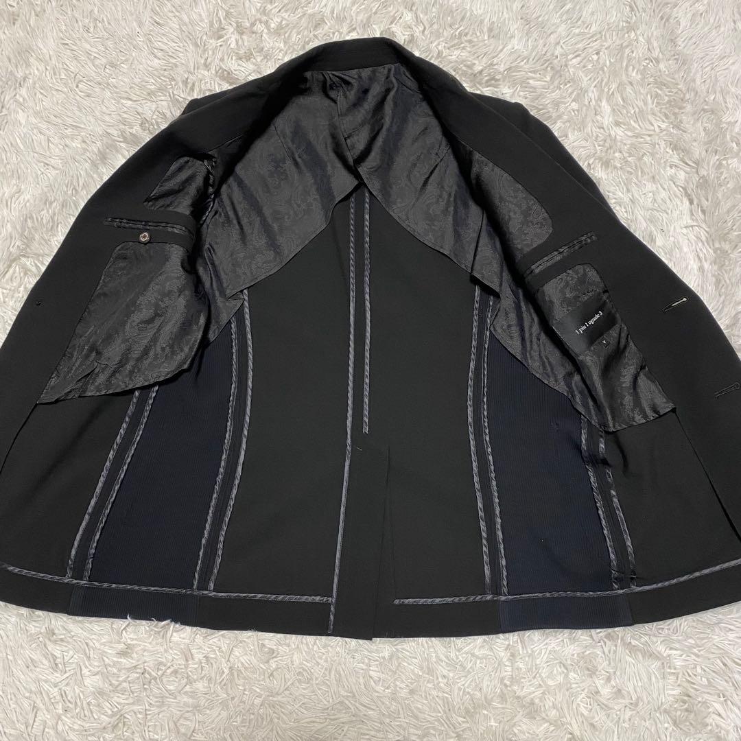 【極美品】1piu1uguale3テーラードジャケット ペイズリー　側面ゴム