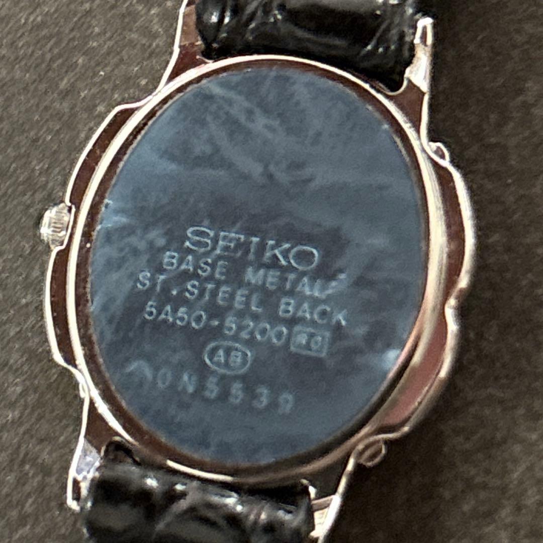 未使用　SEIKO　セイコー　エクセリーヌ　ダイヤベゼル　シェル文字盤