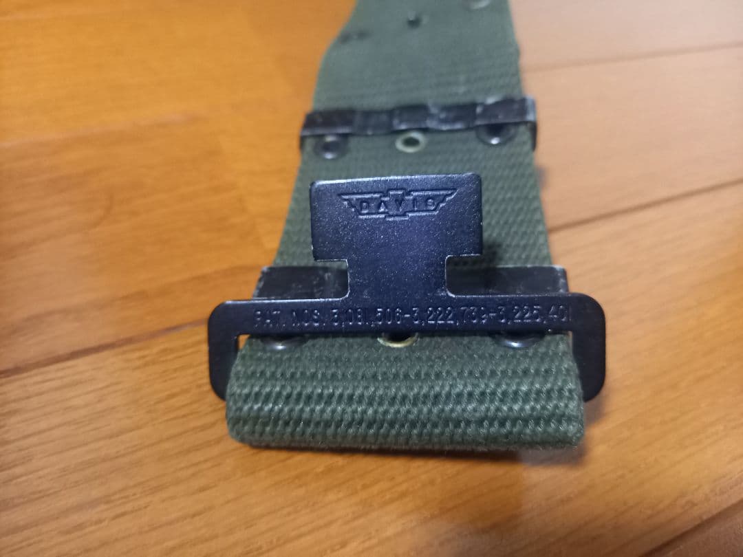 米軍ベトナム戦争M1956　デイビスバックル付きコットンピストルベルト官給品