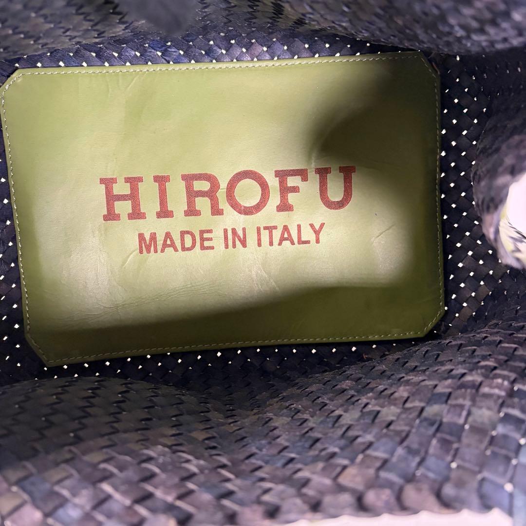 よし HIROFU メッシュトートバッグ プレッツアレザー グリーン