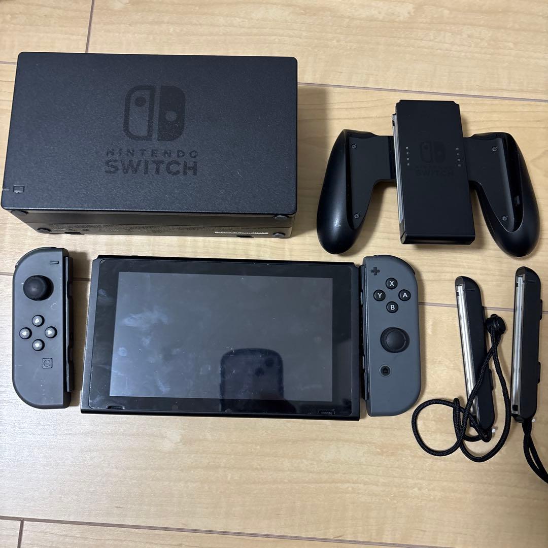 Nintendo Switch グレー 本体 中古品　専用ケースのおまけ付き