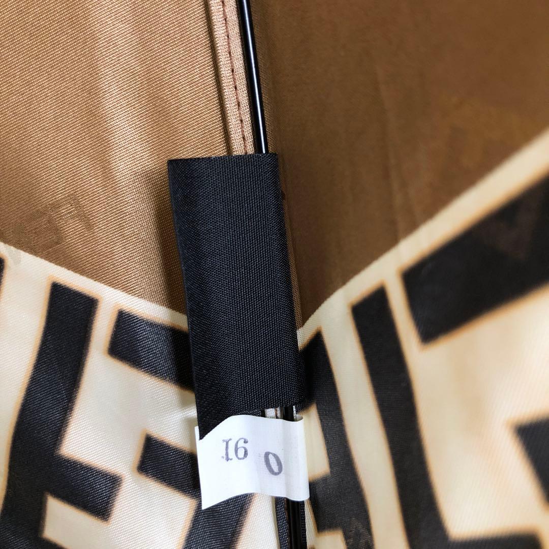 【美品】FENDI フェンディ　折りたたみ傘　ズッカ柄　ブラウン