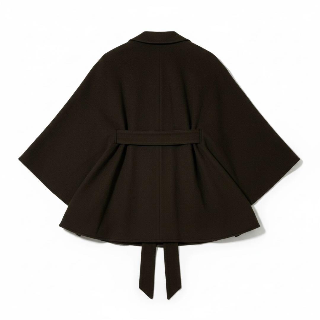 anuans アニュアンス　ベルテッドウールケープ　コート　ポンチョ　Free