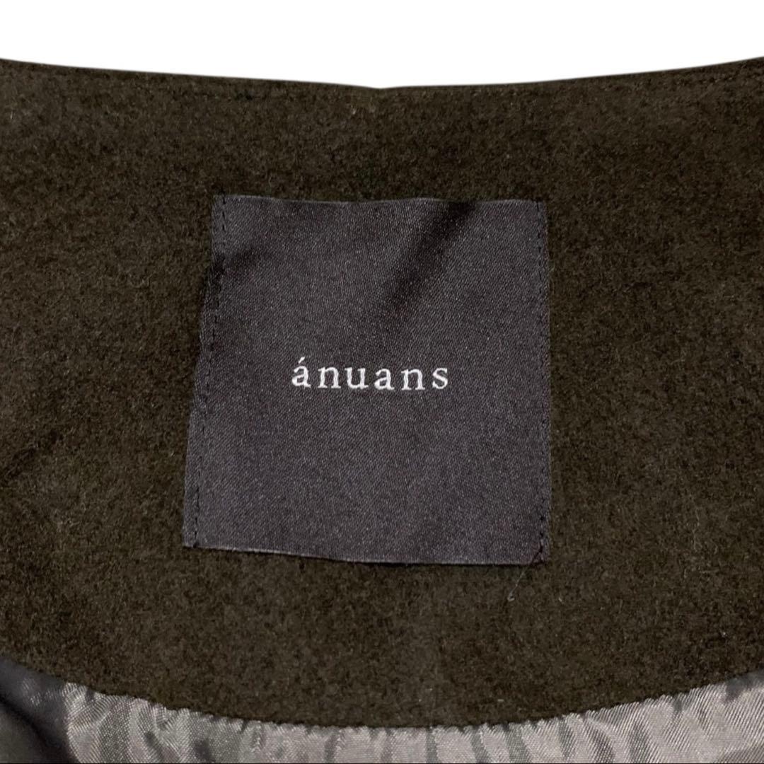 anuans アニュアンス　ベルテッドウールケープ　コート　ポンチョ　Free