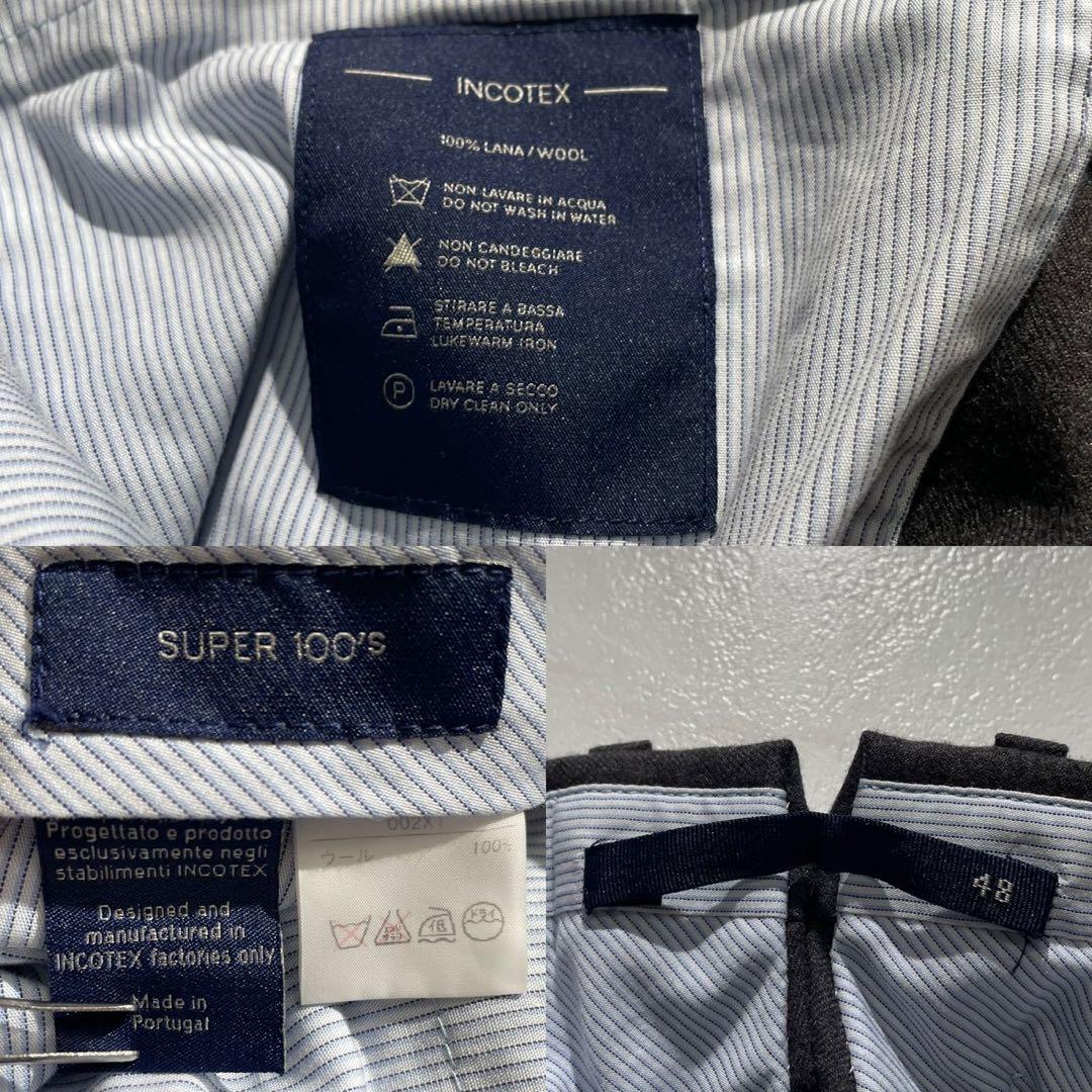 【希少】INCOTEX フランネル スラックス 35型 super100s 48
