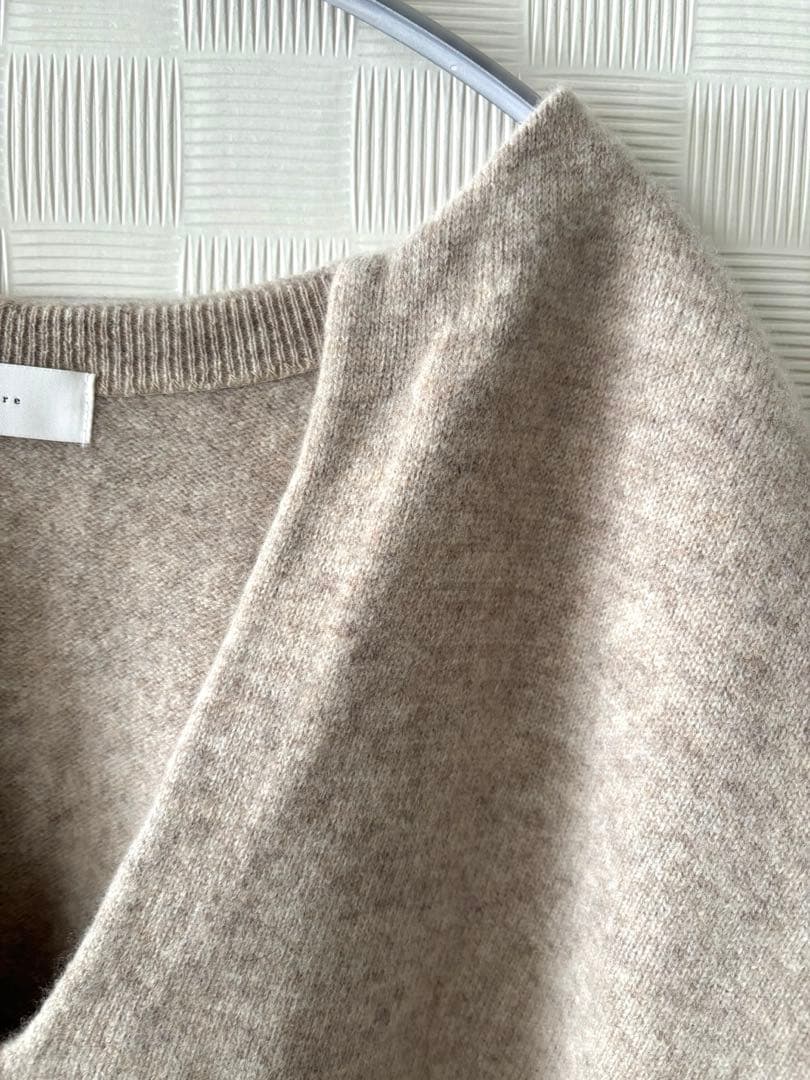 かぐれ　ワイドニットベスト　ベージュ　美品