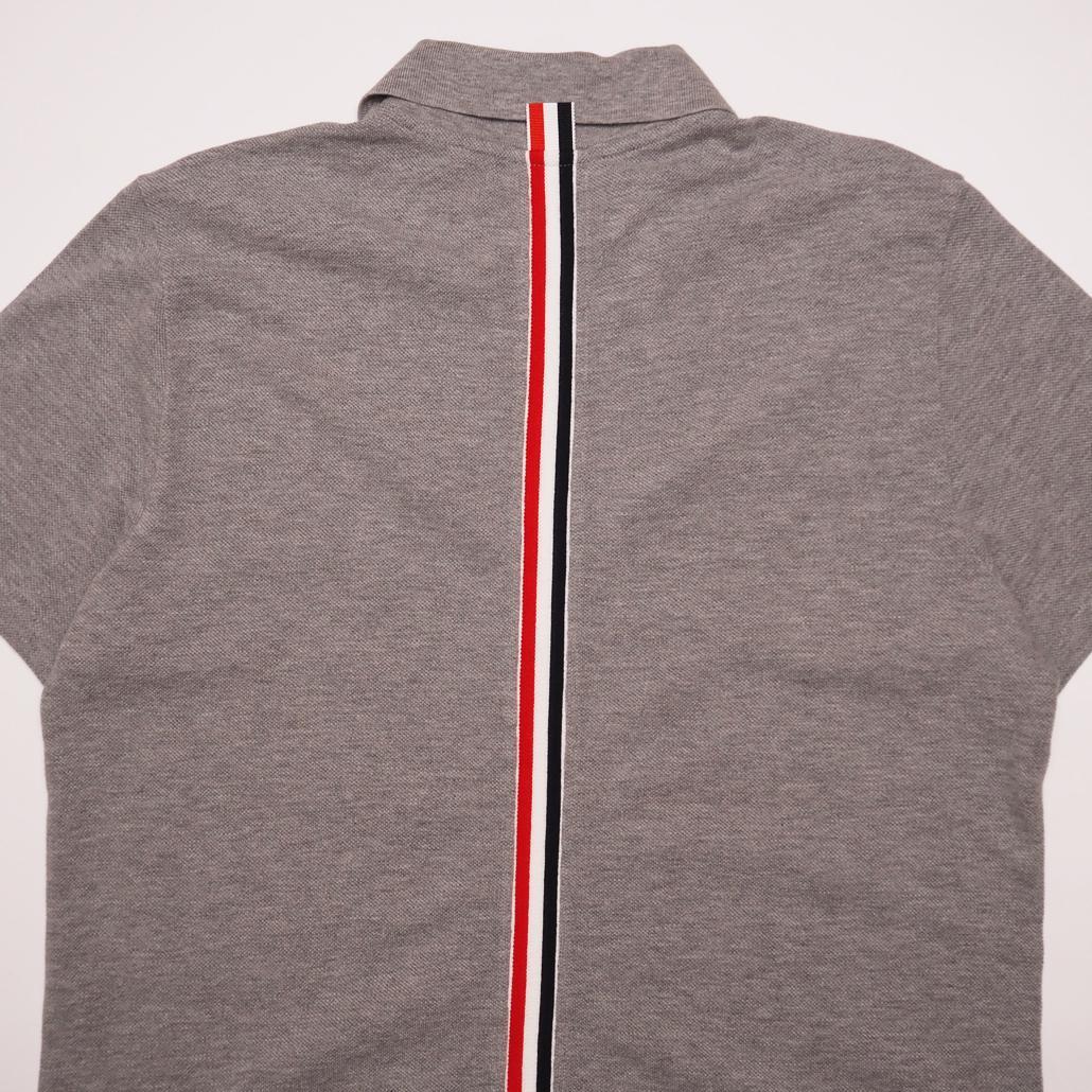現行モデル美品 THOM BROWNE クラシック ピケ ストライプ ポロシャツ