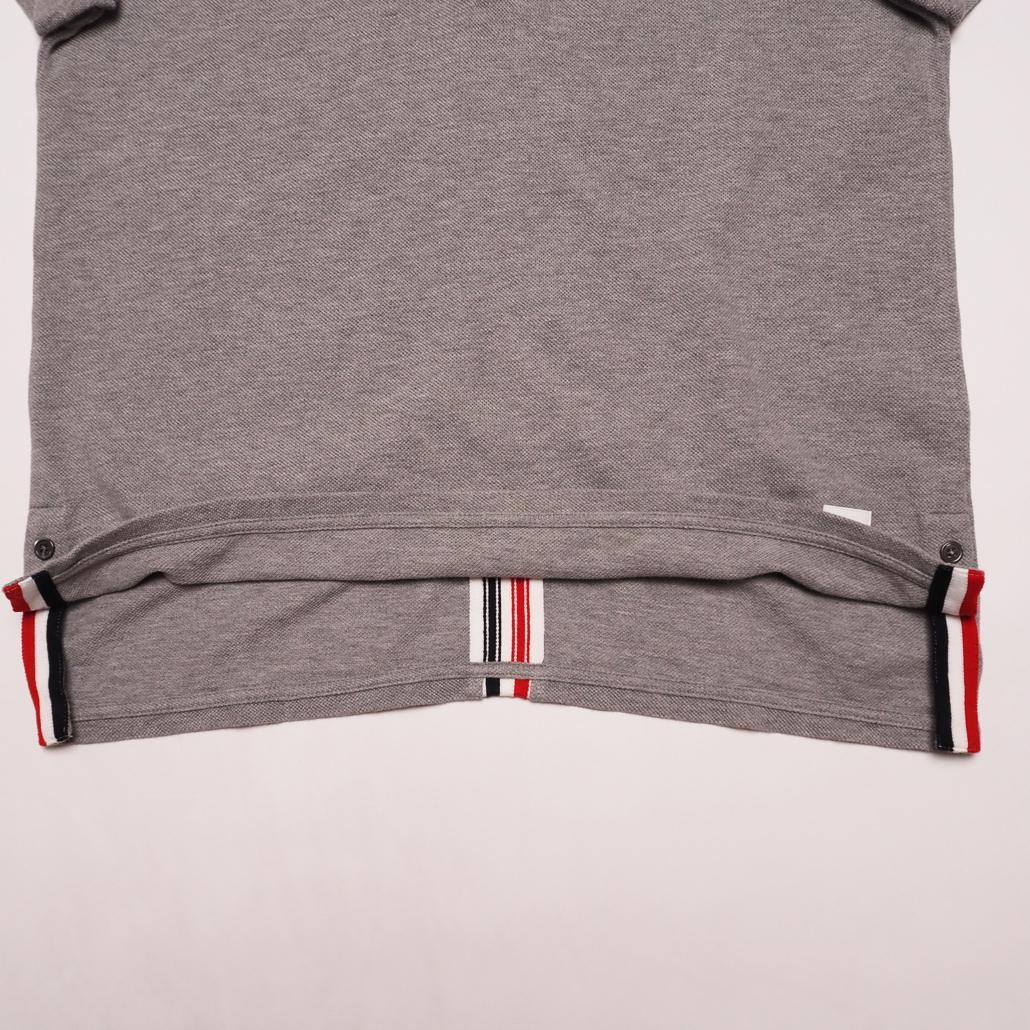 現行モデル美品 THOM BROWNE クラシック ピケ ストライプ ポロシャツ