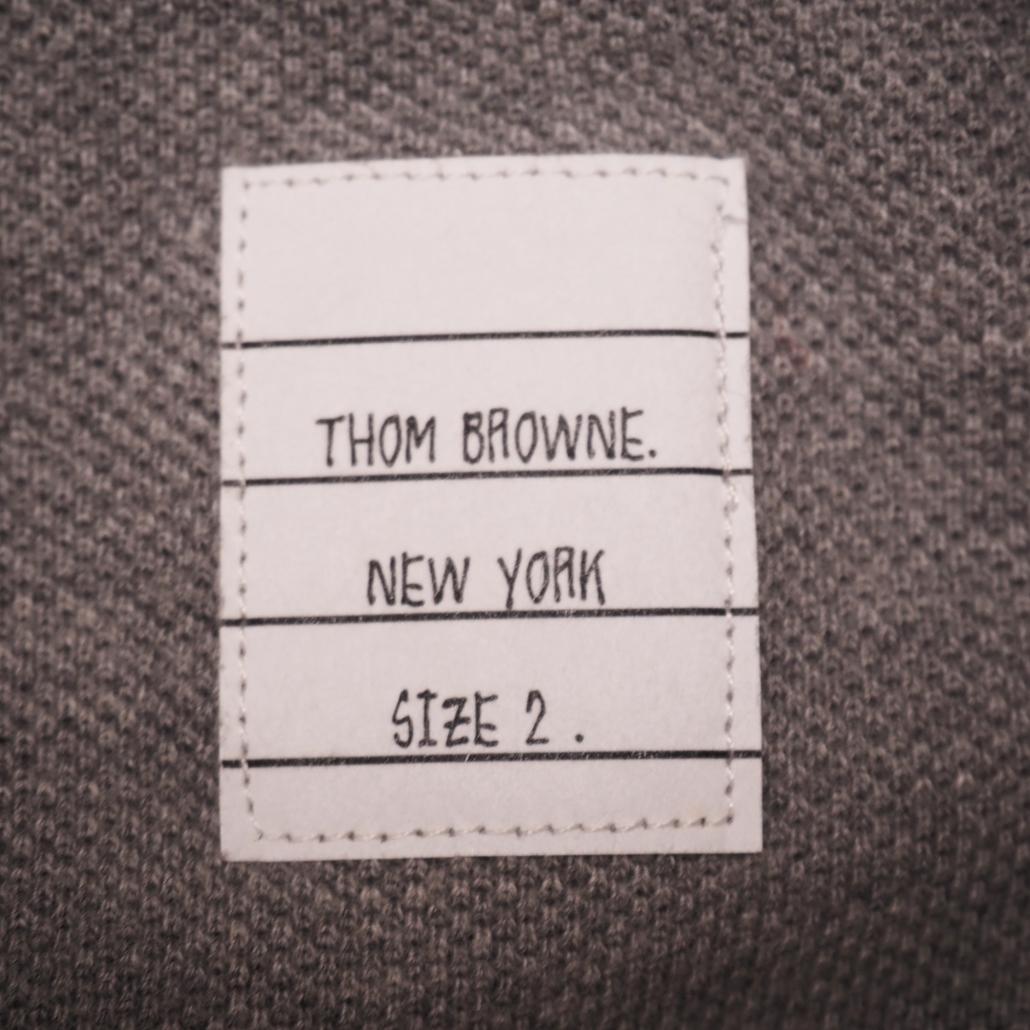 現行モデル美品 THOM BROWNE クラシック ピケ ストライプ ポロシャツ