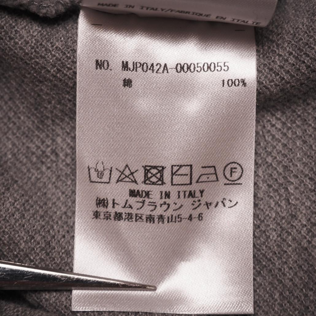 現行モデル美品 THOM BROWNE クラシック ピケ ストライプ ポロシャツ