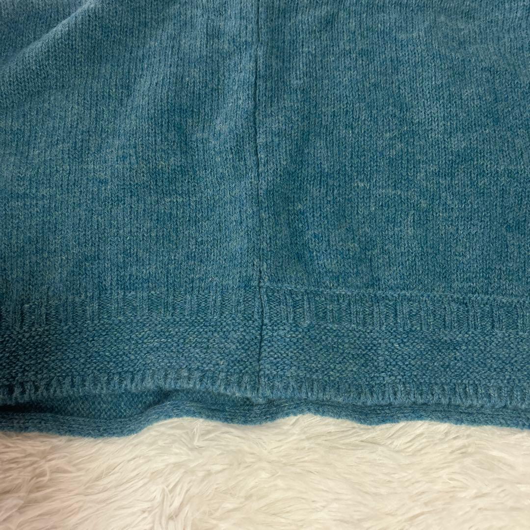 45R フォーティファイブアール シェットランドニットポンチョ 0 ブルー