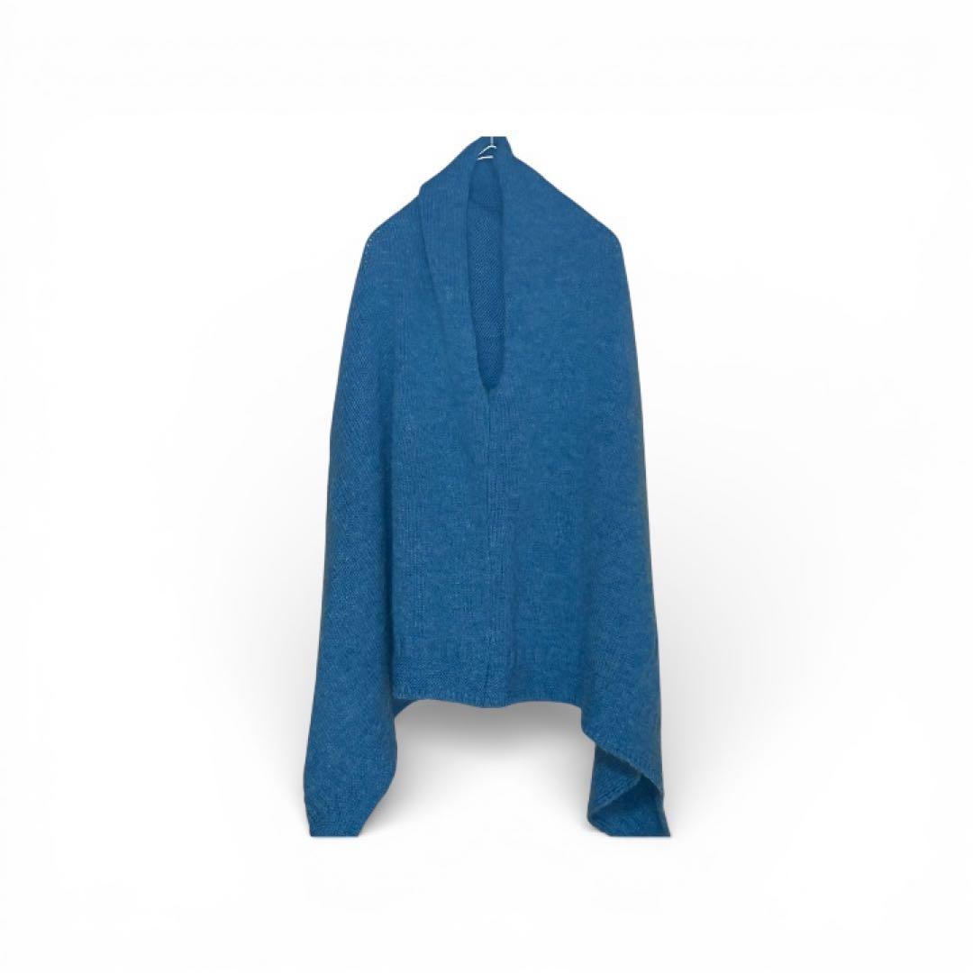 45R フォーティファイブアール シェットランドニットポンチョ 0 ブルー