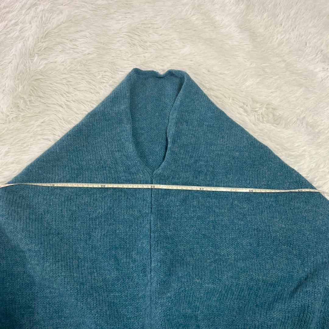 45R フォーティファイブアール シェットランドニットポンチョ 0 ブルー