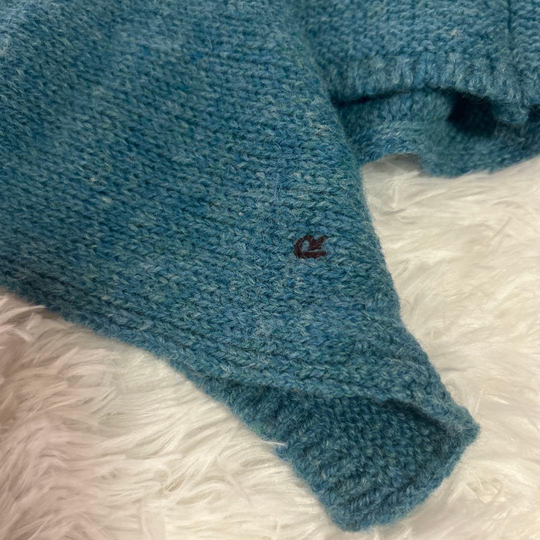 45R フォーティファイブアール シェットランドニットポンチョ 0 ブルー