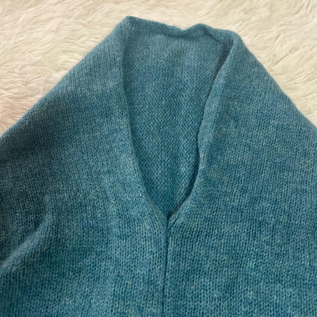 45R フォーティファイブアール シェットランドニットポンチョ 0 ブルー