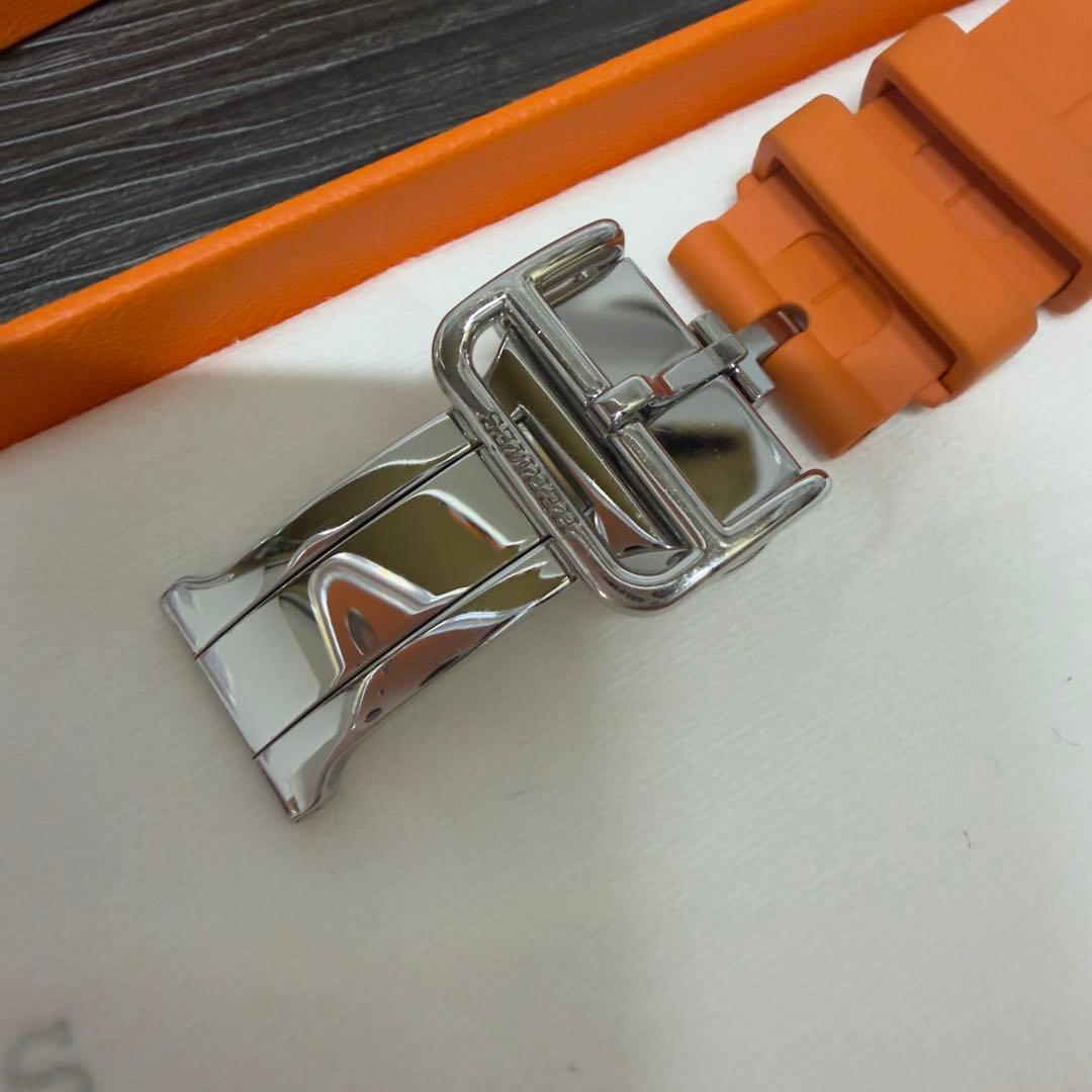 3108 ほぼ未使用　Apple Watch エルメス　オレンジ　キリム　ラバー