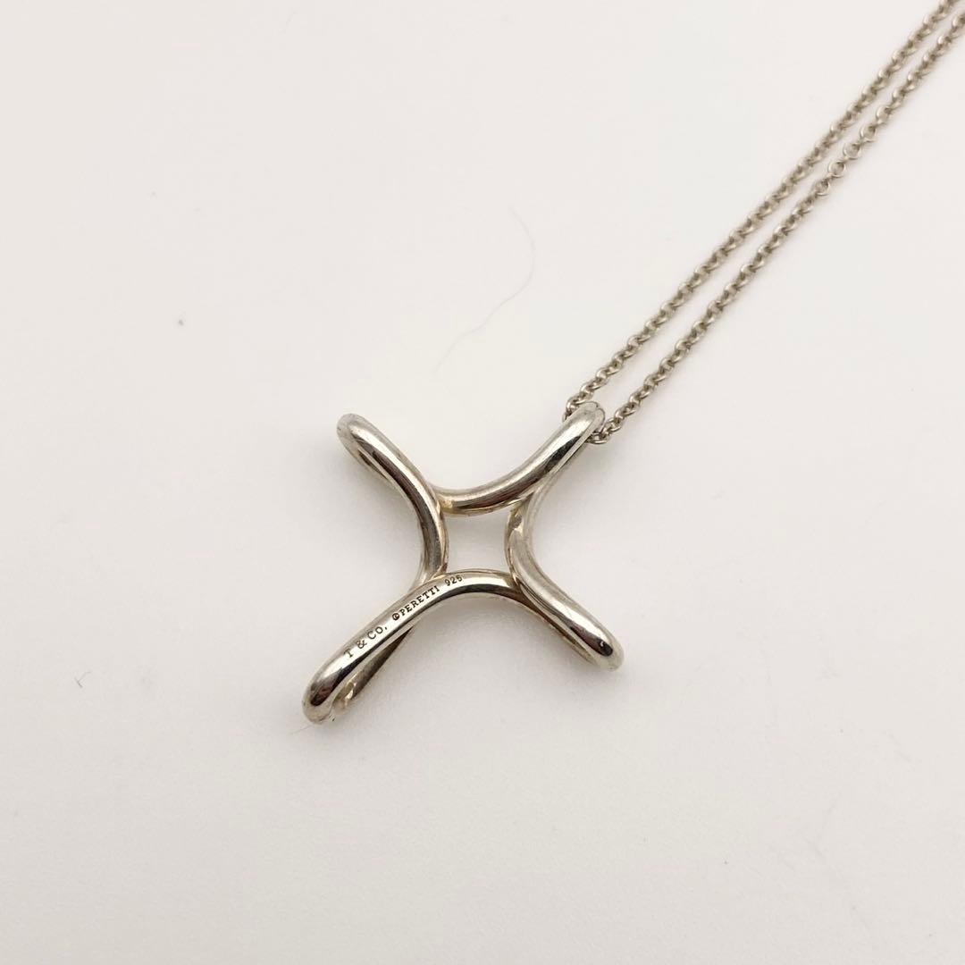 Tiffany& Co. sv925 オープンクロス ネックレス シルバー
