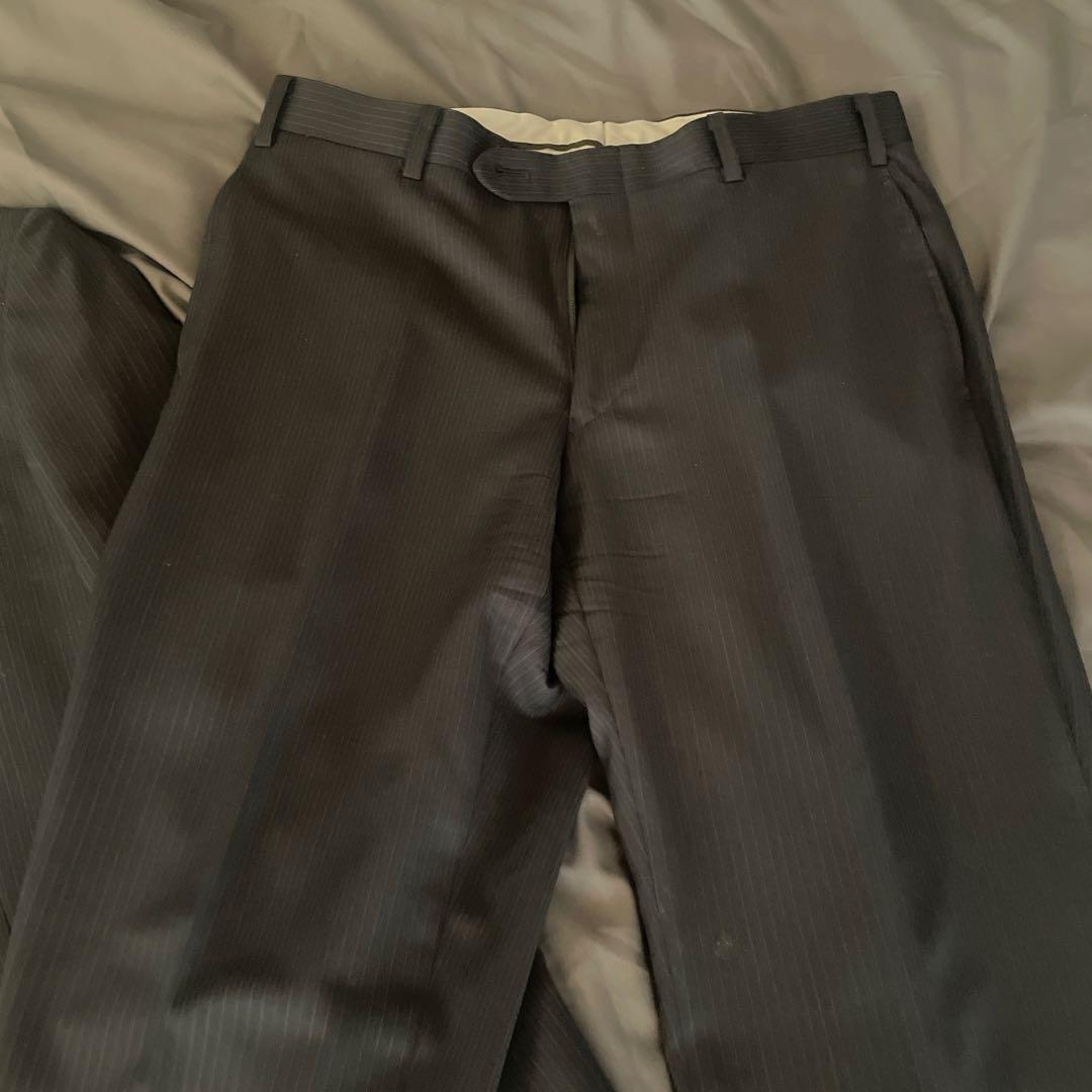 MACKINTOSH LONDON ブラック ストライプ ビジネススーツ