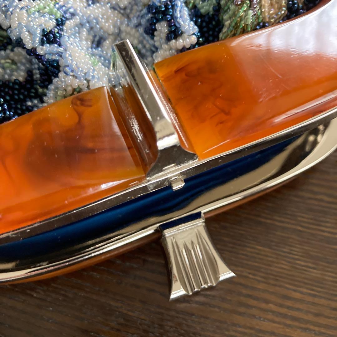 総ビーズバッグ　昭和レトロ　和装　がま口