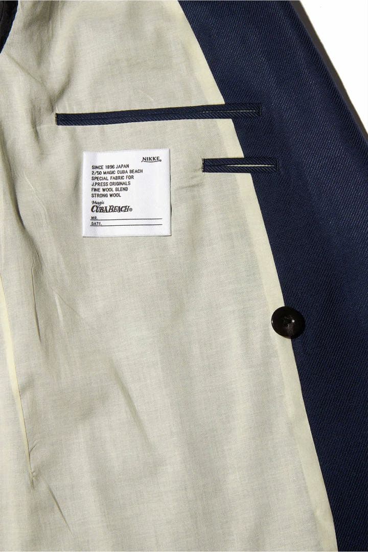 【新品】J.PRESS ORIGINALS リネン混ダブルジャケット 紺ブレザー